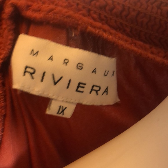 Margaux Riviera burnt orange peasant dress size 1X - Picture 4 of 8